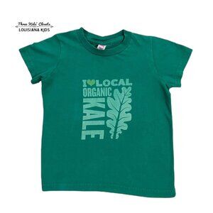 Small Shop Sz 2 I Love Local Organic Kale Tee Shirt